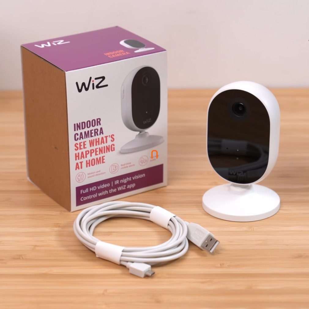 WiZ cameră inteligentă pentru interior, cu cablu de 2,5 m
