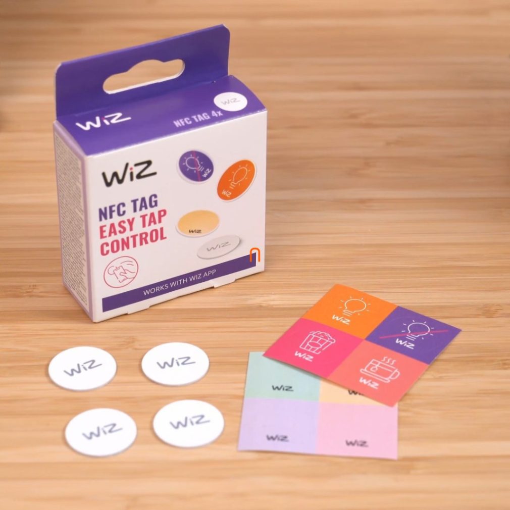 WiZ etichetă inteligentă NFC autoadezivă pentru control 4 buc./pachet