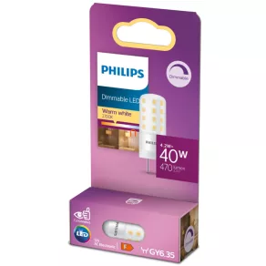   Philips GY6.35 LED, 4,2 W, 470 lm, 2700 K, 12 V, opal - înlocuiește becul de 40 W