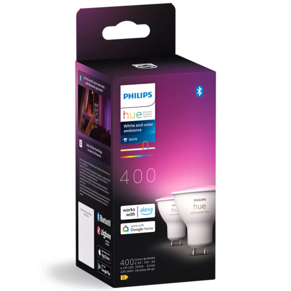 Philips Hue Alb și Color 4,2W GU10 LED sursă de lumină 2pcs/pack