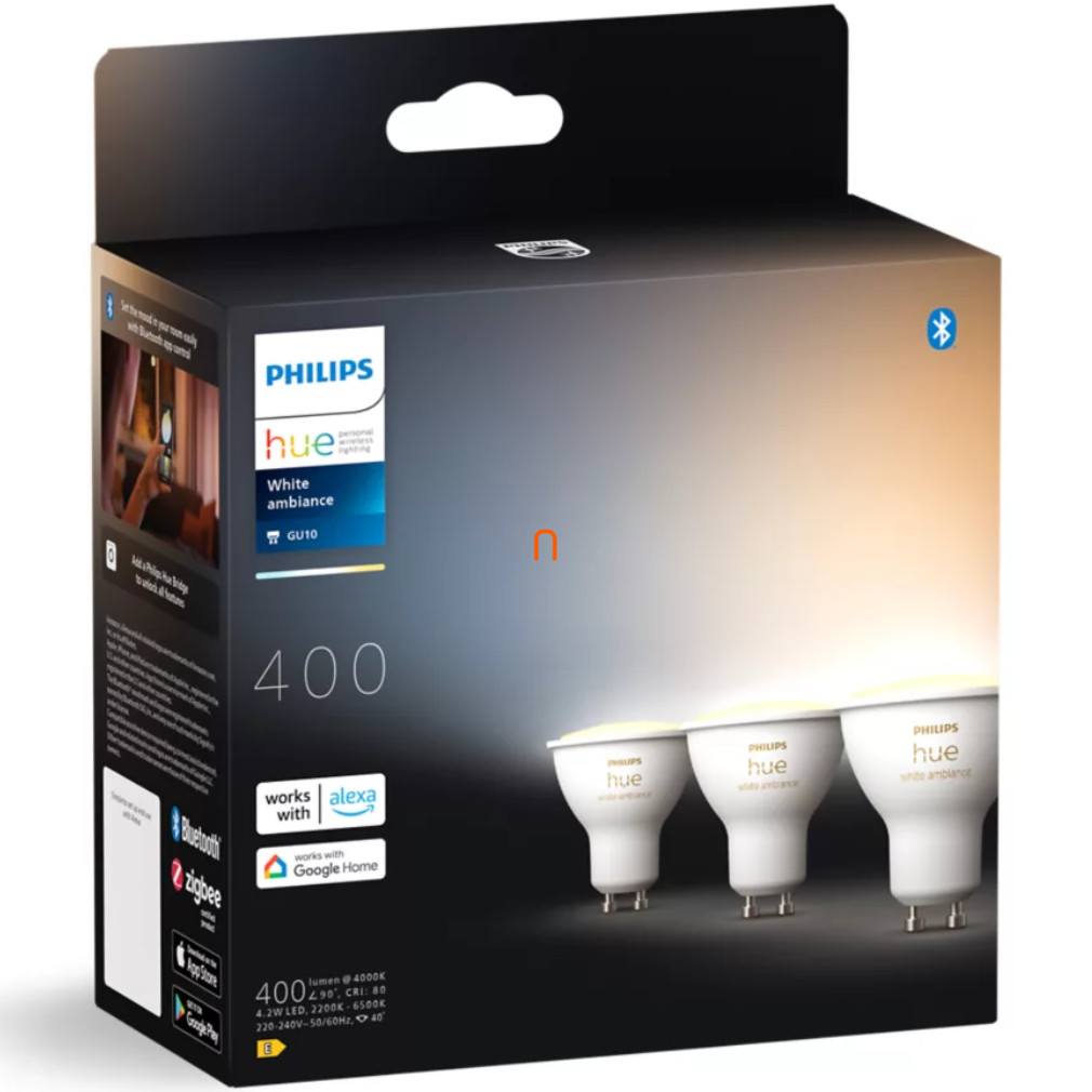 Philips Hue White Ambiance 4,2W GU10 LED sursă de lumină 3dpcs/pack