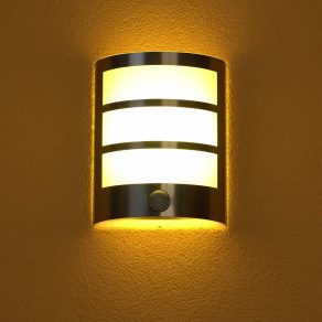   Lampă LED de exterior cu senzor de mișcare Philips, 3,8 W, din oțel inoxidabil (Python)