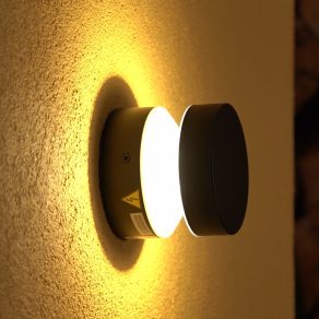   Lampă LED Philips pentru exterior, rotundă, cu lumină albă caldă (Laven)