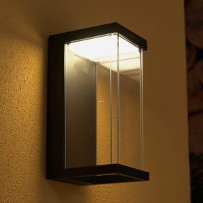 Lampă LED de exterior Philips, sticlă, 28 cm (Kyrie)