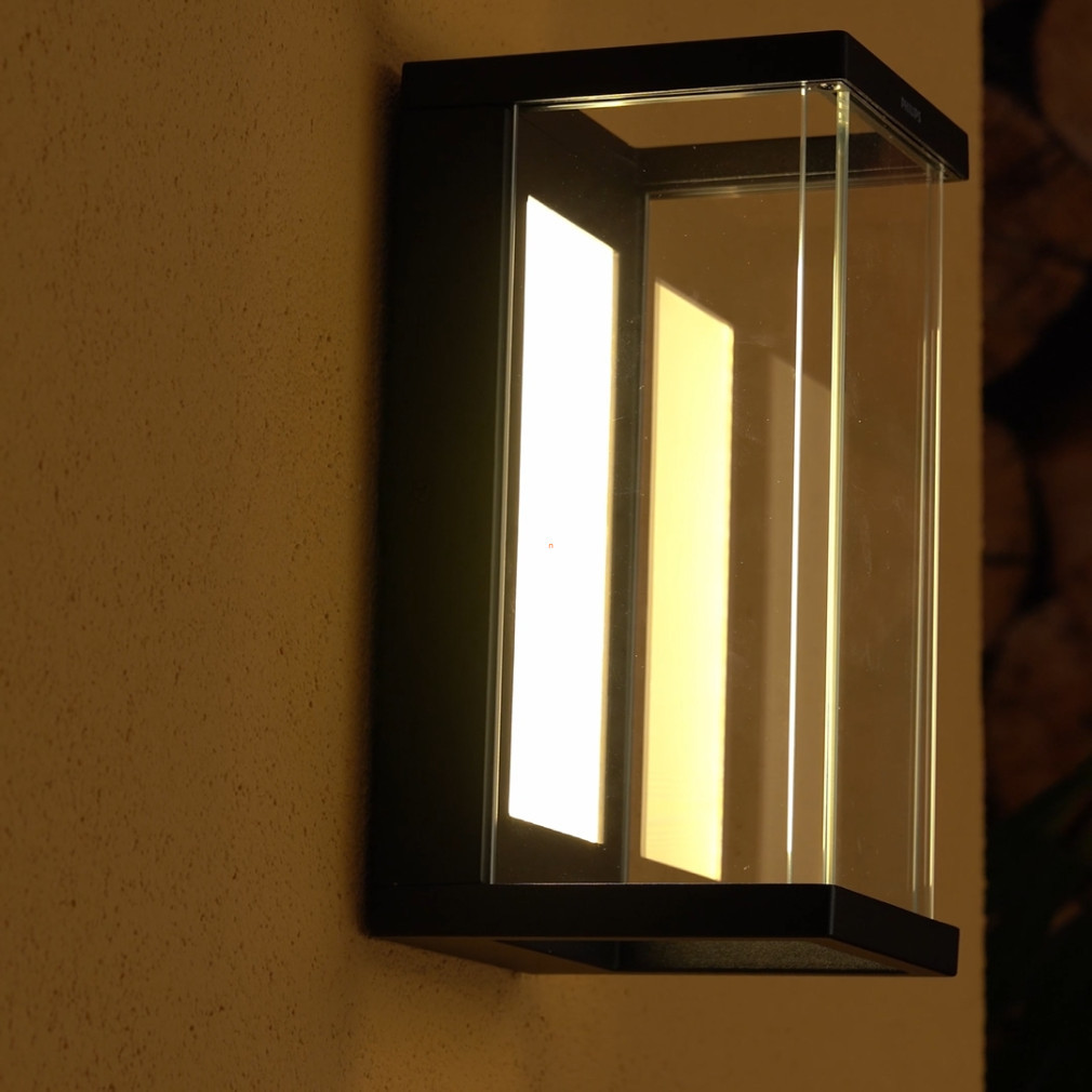 Philips lampă LED de exterior pentru perete, cu lumină caldă albă, sticlă (Ulyzo)