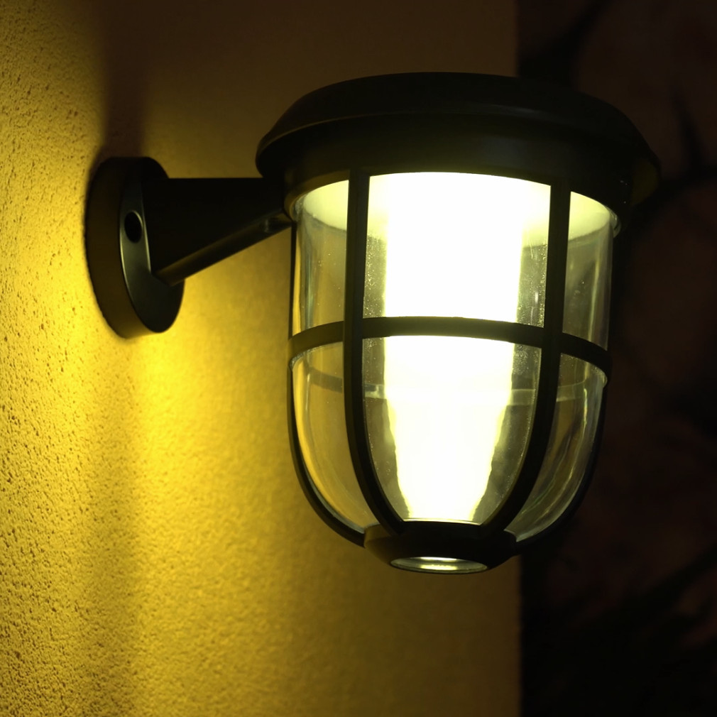 Philips lampă LED solară de perete cu abajur din grilă, 27 cm (Radii)