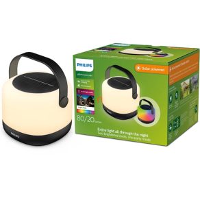   Lampă LED portabilă pentru exterior, alimentată cu energie solară, Philips, RGB, alb cald, 1,2 W (Alula)