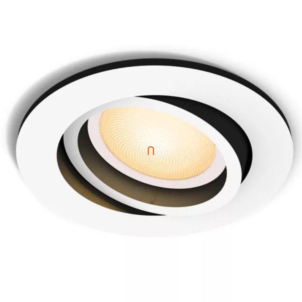 Philips Hue spot luminos încastrat, rotund, alb (Milliskin White Ambiance)