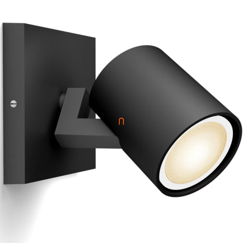 Lampă spot Philips Hue, negru + comutator DIM (Runner White Ambiance)