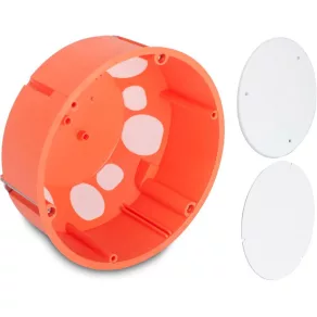   HWADW 120 RD Cutie de racordare pentru gips-carton cu capac cu margine, portocaliu, 120 mm, 101398 Univolt