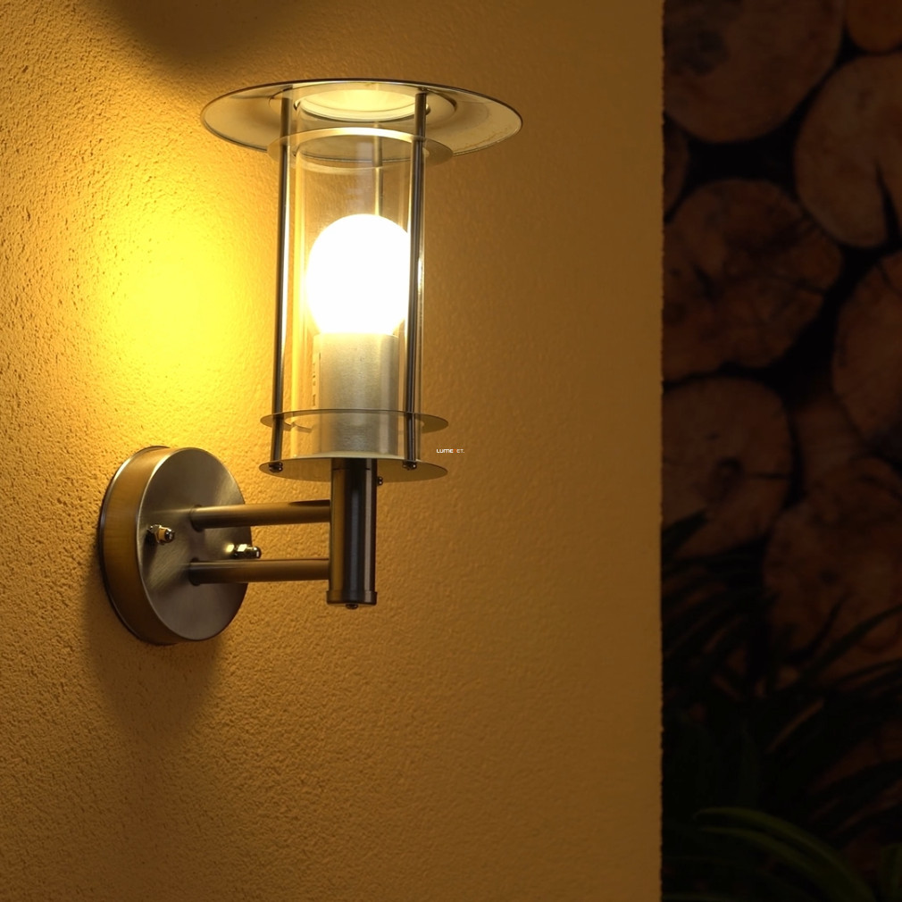 Suport de perete pentru exterior, argintiu, 30 cm - Lisio Eglo 30184