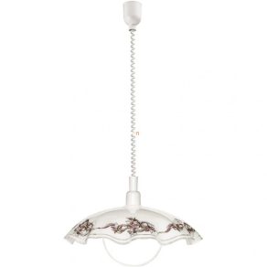   Lampă suspendată cu înălțime reglabilă și abajur din sticlă ondulată - Vetro Eglo 3041