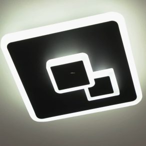   Lampă LED de tavan 8 W, alb rece, 20x20 cm, alb și negru - Cadegal Eglo 30658