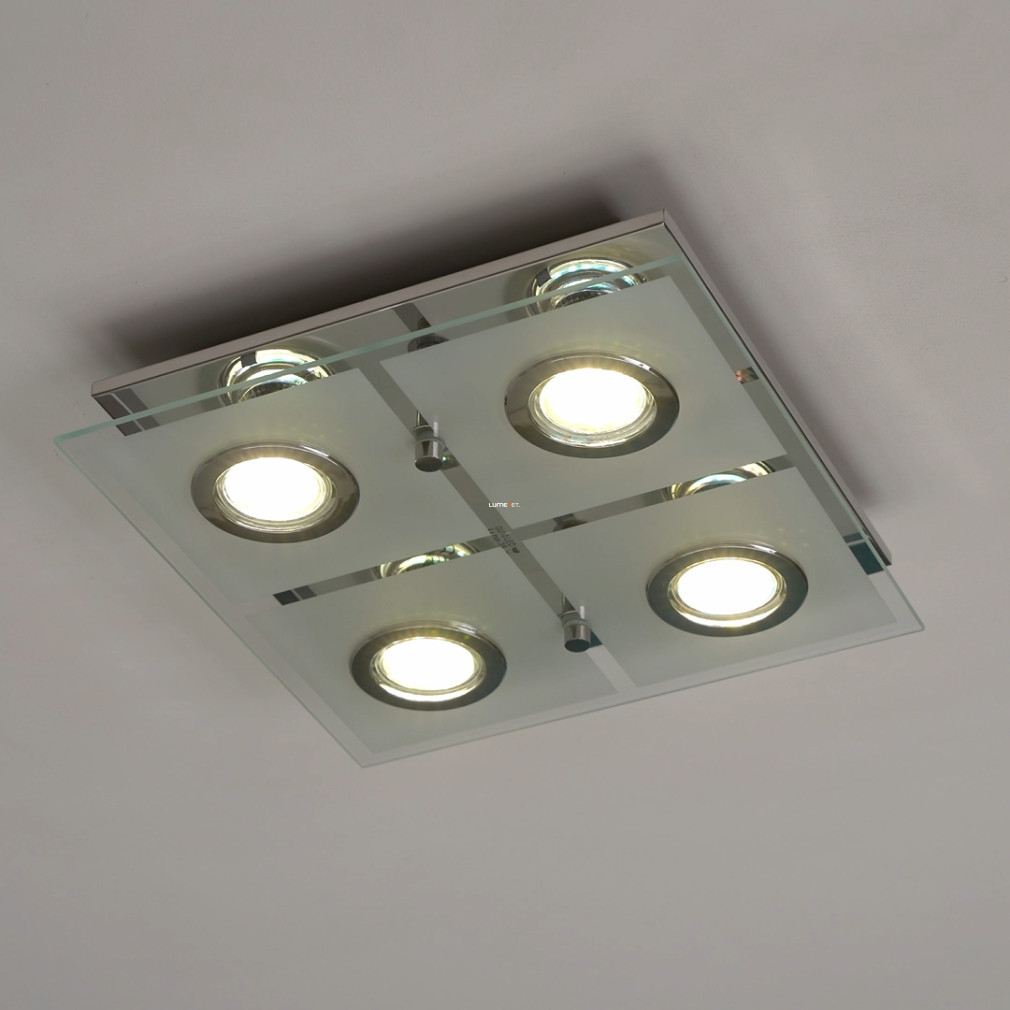 Lampa de tavan cu patru becuri, sticlă satinată, cromată - Cabo Eglo 30931