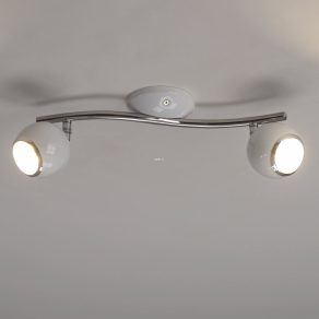   Lampă spot cu două socluri, culoare alb-crom - Bimeda Eglo 31002