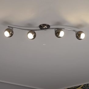   Lampă spot cu patru socluri, negru și crom - Bimeda Eglo 31008