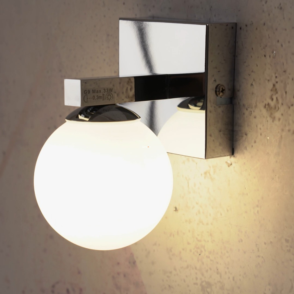 Lampa de perete pentru baie, alb-crom - Nina Eglo 31017