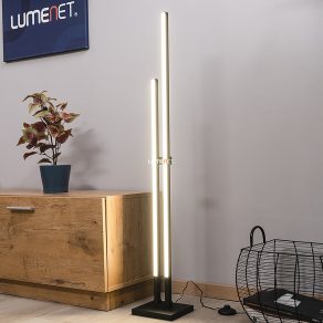   Lampă de podea minimalistă cu LED, negru, 116 cm - Cannigiona Eglo 31234, comutator cu picior, 3000 K, 2900 lm, 22,9 W