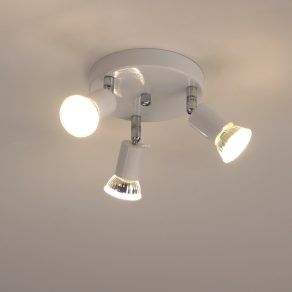   Lampă spot cu trei socluri, culoare albă - Basic Eglo 31416