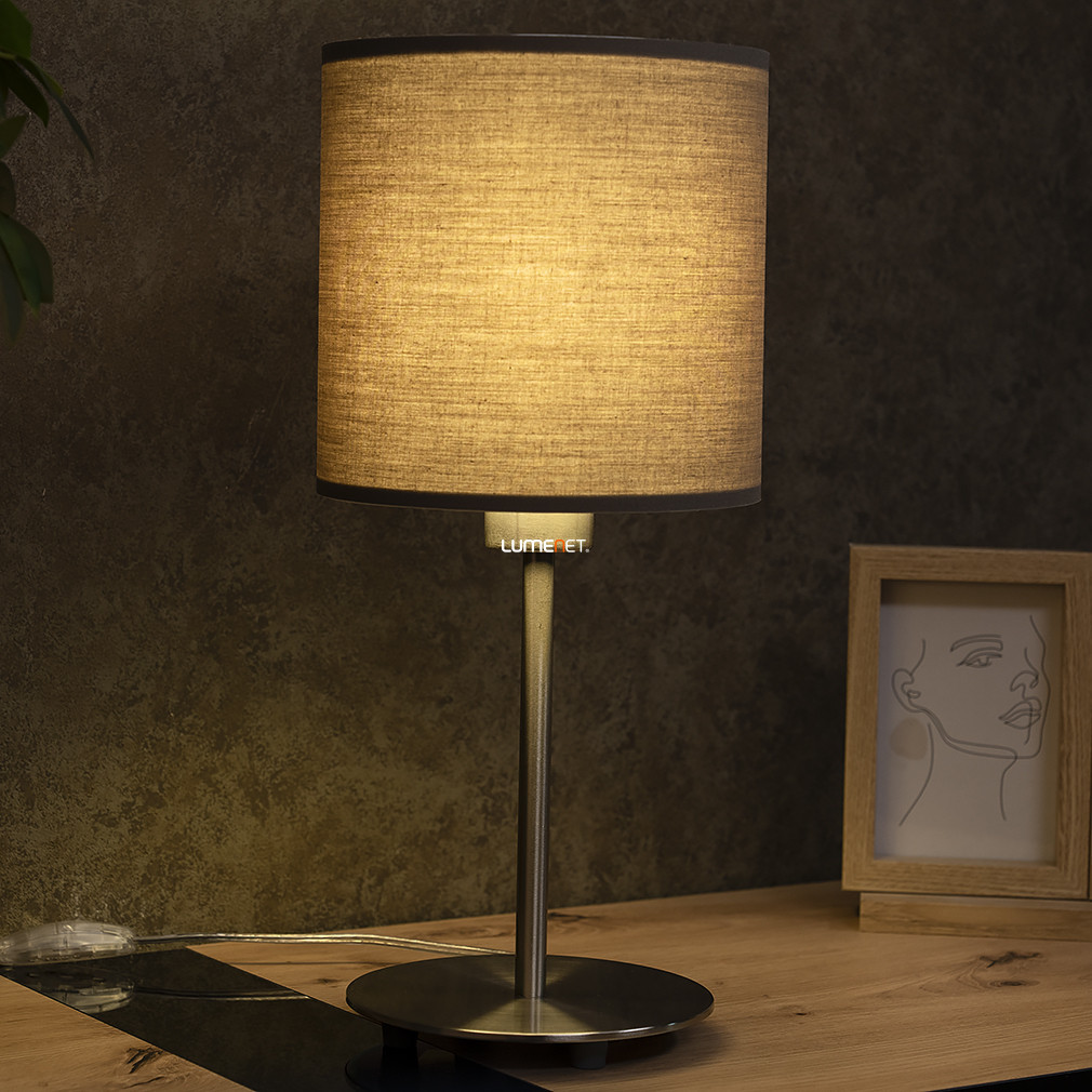 Lampa de masă din textil, culoare maro, 40 cm - Pasteri Eglo 31595, cu soclu 1xE27