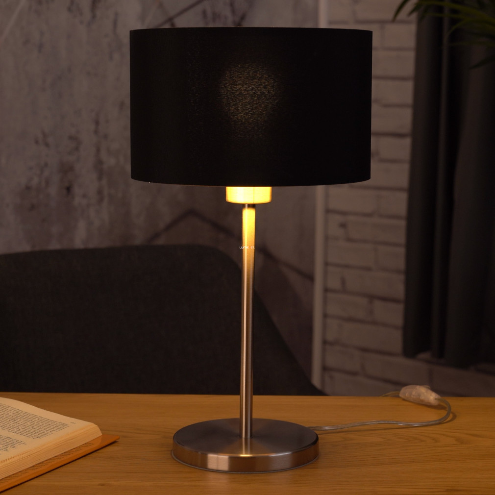 Lampa de masă din textil, negru, 42 cm - Maserlo Eglo 31627, cu soclu 1xE27