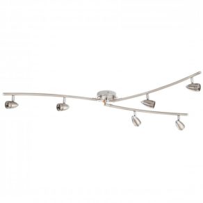   Lampă spot cu șase socluri, culoare nichel - Magnum Eglo 32843