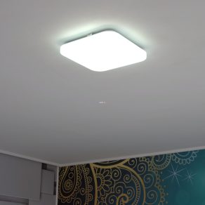   Lampă LED pătrată pentru tavan 11,5 W, alb rece, culoare albă - Frania Eglo 33602