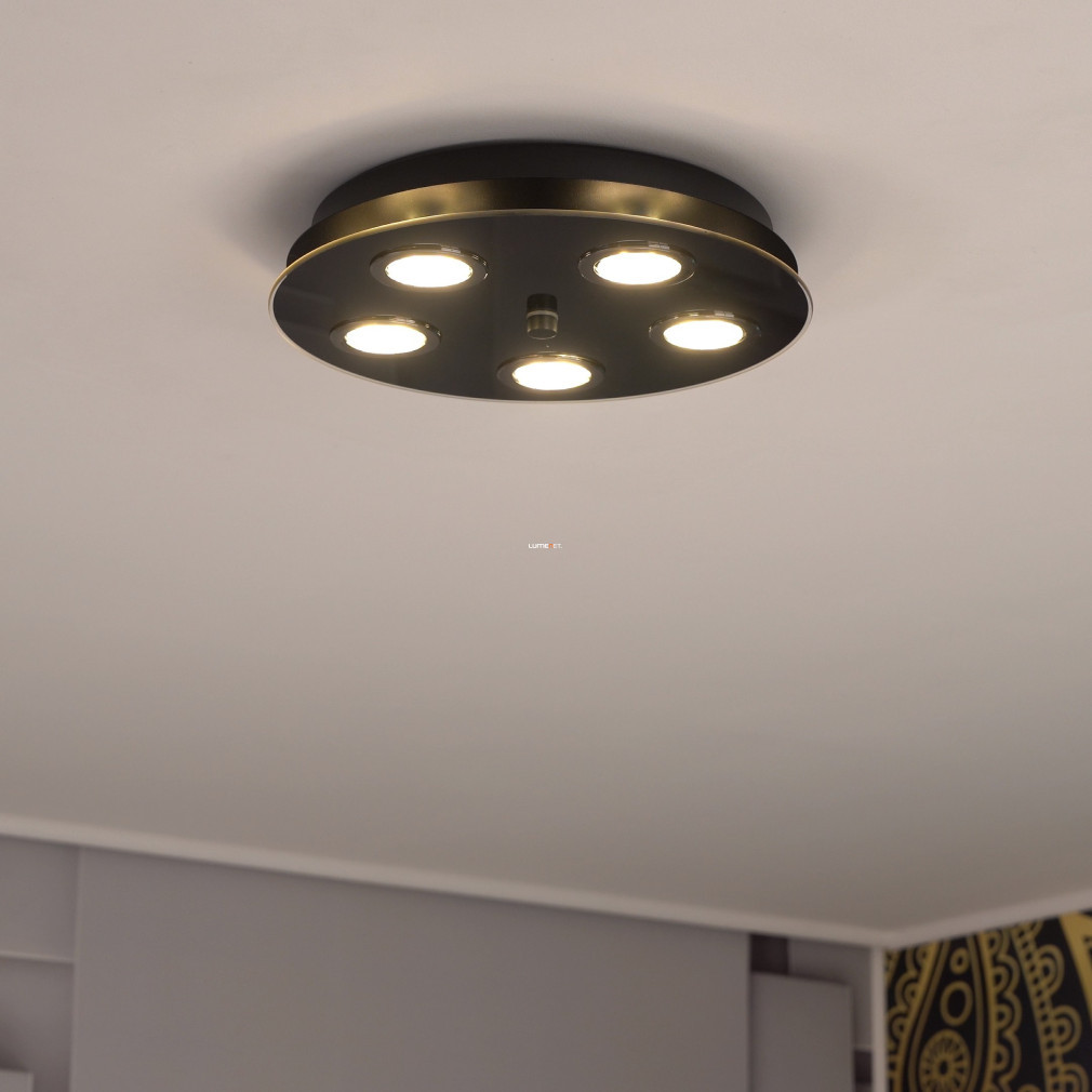 Lampa de tavan cu cinci becuri, negru - Grattino Eglo 33805