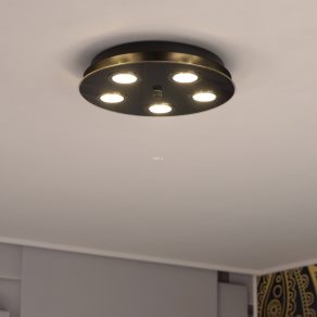   Lampă de tavan cu cinci socluri, negru - Grattino Eglo 33805