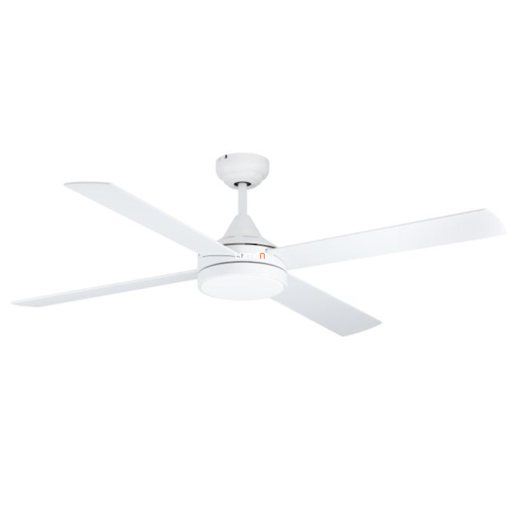 Lampa LED de tavan cu ventilator și telecomandă 19 W, alb rece-alb cald, alb-maro - Trinidad Eglo 35084