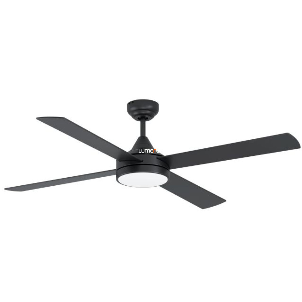 Lampa LED de tavan cu ventilator și telecomandă 19 W, alb rece-cald, negru-maro - Trinidad Eglo 35085