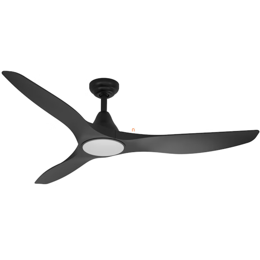 Lampa LED de tavan cu ventilator și telecomandă 19 W, alb rece-cald, negru mat - Portsea Eglo 35114