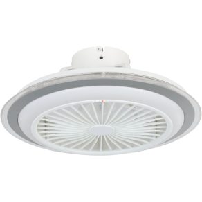   Ventilator de tavan cu lampă LED și telecomandă, 3X8,5 W, alb rece-cald, culoare alb-gri - Albufeira Eglo 35141