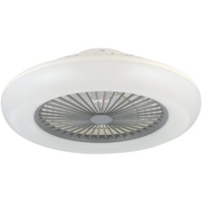   Ventilator de tavan cu lampă LED și telecomandă, 3X12,6 W, alb rece-cald, culoare alb-gri - Sayulita Eglo 35144