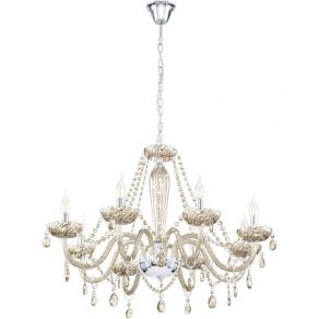   Candelabru clasic din cristal, de culoare chihlimbar - Basilano Eglo 39093