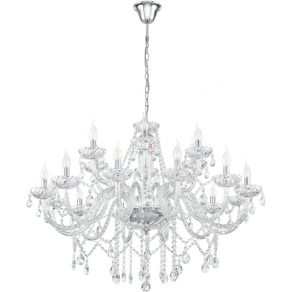   Candelabru clasic din cristal, cu 18 brațe - Basilano Eglo 39103