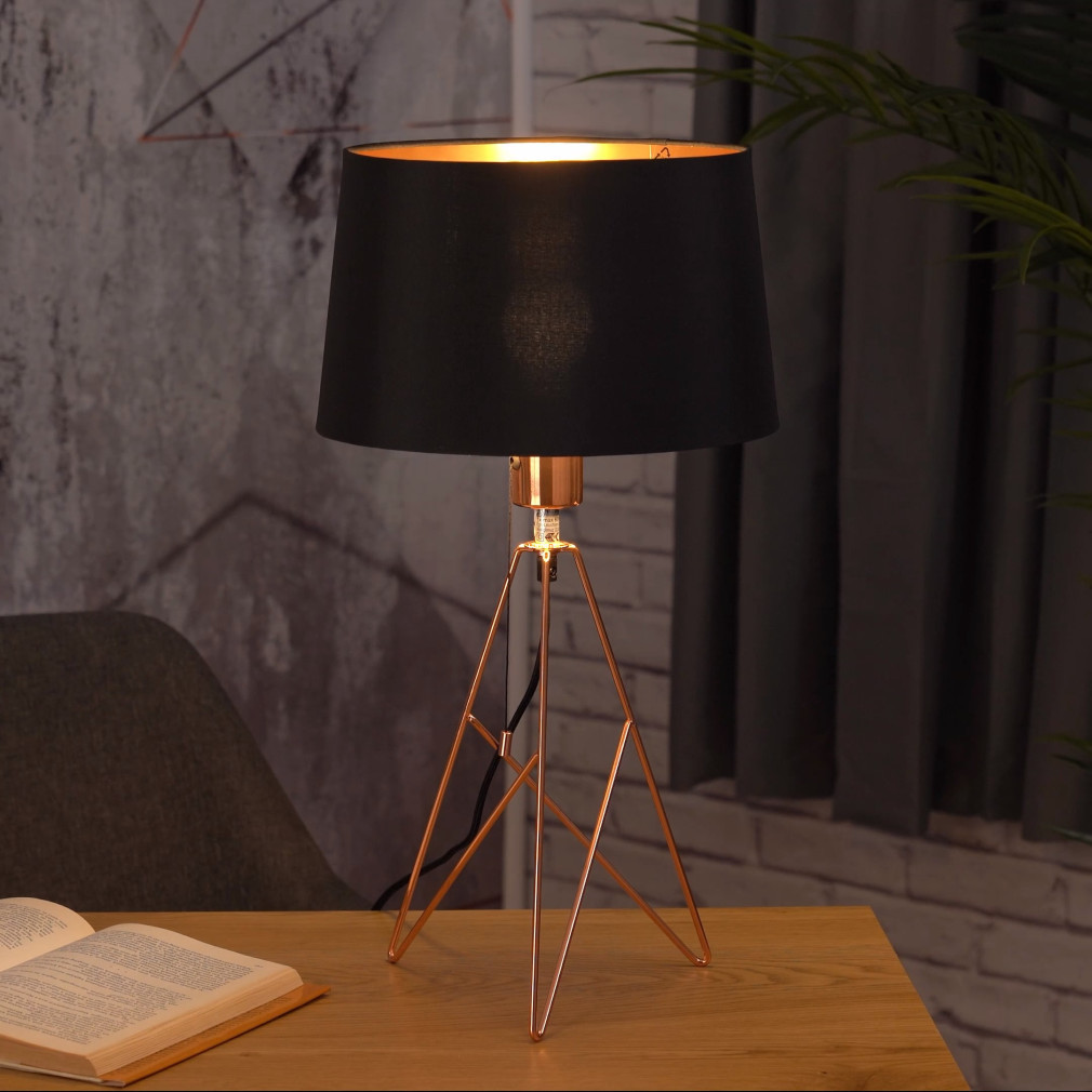 Lampă de masă cu trei picioare, 56 cm - Camporale Eglo 39178 - cu întrerupător, 1xE27 soclu