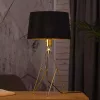 Lampă de birou cu trei picioare, în culorile auriu și negru, 56 cm - Camporale Eglo 39179 - cu întrerupător cu cablu, cu 1 soclu E27