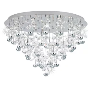   Lustră cu LED-uri și flori de cristal - Pianopoli Eglo 39246