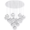 Lampă suspendată cu LED reglabilă, 18x3,15 W, alb cald, alb cromat - Mioglia Eglo 39528