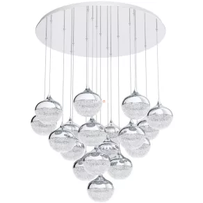   Lampă suspendată cu LED reglabilă, 18x3,15 W, alb cald, alb cromat - Mioglia Eglo 39528