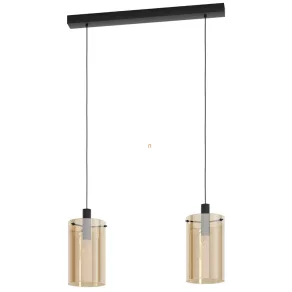   Lampă suspendată cu două becuri, de culoare negru-chihlimbar - Polverara Eglo 39538
