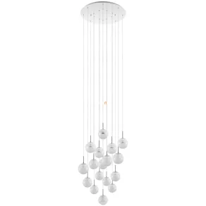   Lampă suspendată cu LED reglabilă, 17x5 W, alb cald, alb cromat - Montefio Eglo 39547
