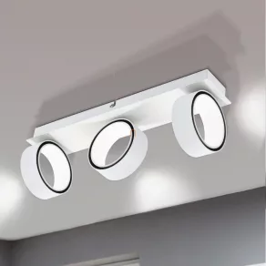   Lampă LED de tavan 3x5 W, alb cald, culoare alb-crom - Albariza Eglo 39586