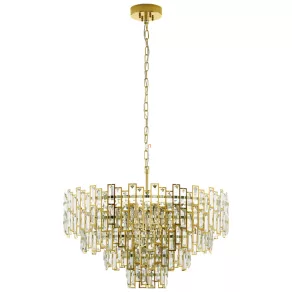   Lustră din cristal auriu în stil Art Deco, 78 cm - Calmeilles Eglo 39614