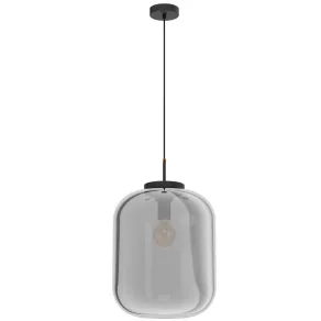 Lampă suspendată, 35 cm, negru-fum - Bulciago Eglo 39674