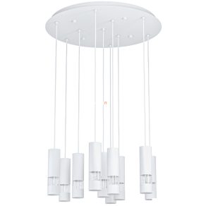   Lampă suspendată cu zece socluri, 58 cm, alb-translucid - Bernabeta Eglo 39704
