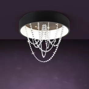   Lampă LED de tavan cu cristale, 34+6x5,4 W, alb cald, negru - Berlona Eglo 39762