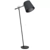 Lampă de podea cu întrerupător la bază, 153 cm, negru - Granadillos Eglo 39867, material textil, cu 1 soclu E27