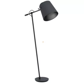   Lampă de podea cu întrerupător la bază, 153 cm, negru - Granadillos Eglo 39867, material textil, cu 1 soclu E27